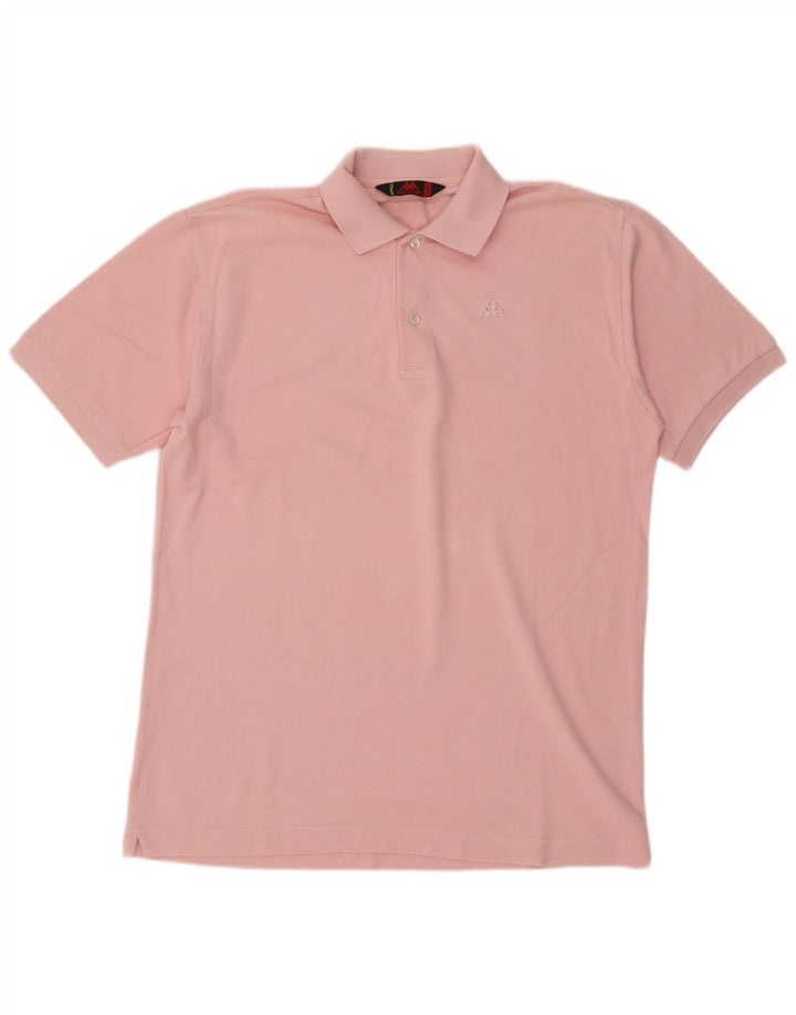 Męska koszulka polo Kappa, duża, różowa, bawełniana