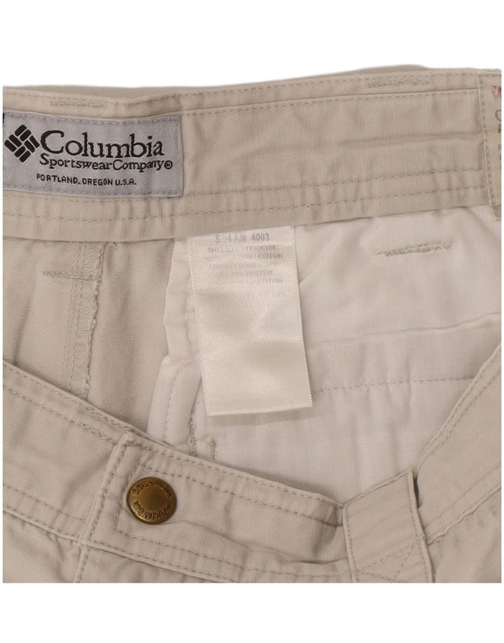 Męskie spodenki cargo Columbia W34, duże, beżowe, bawełniane
