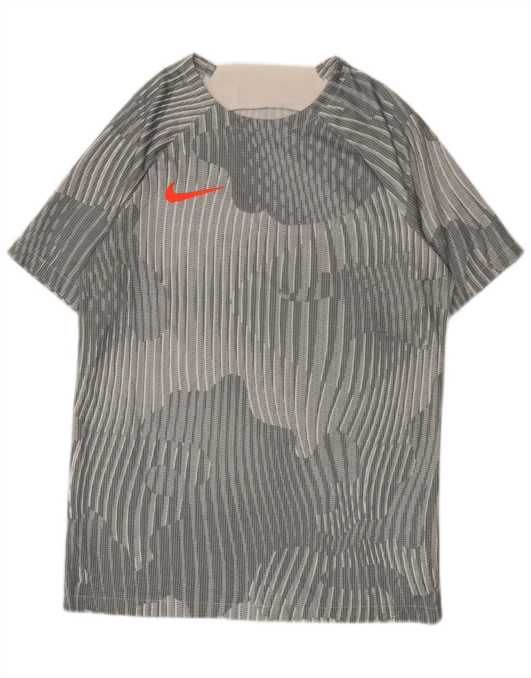 T-shirt męski Nike, poliester w średnie szare paski