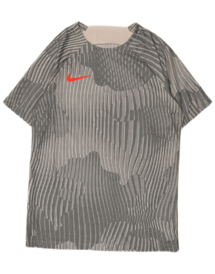 T-shirt męski Nike, poliester w średnie szare paski