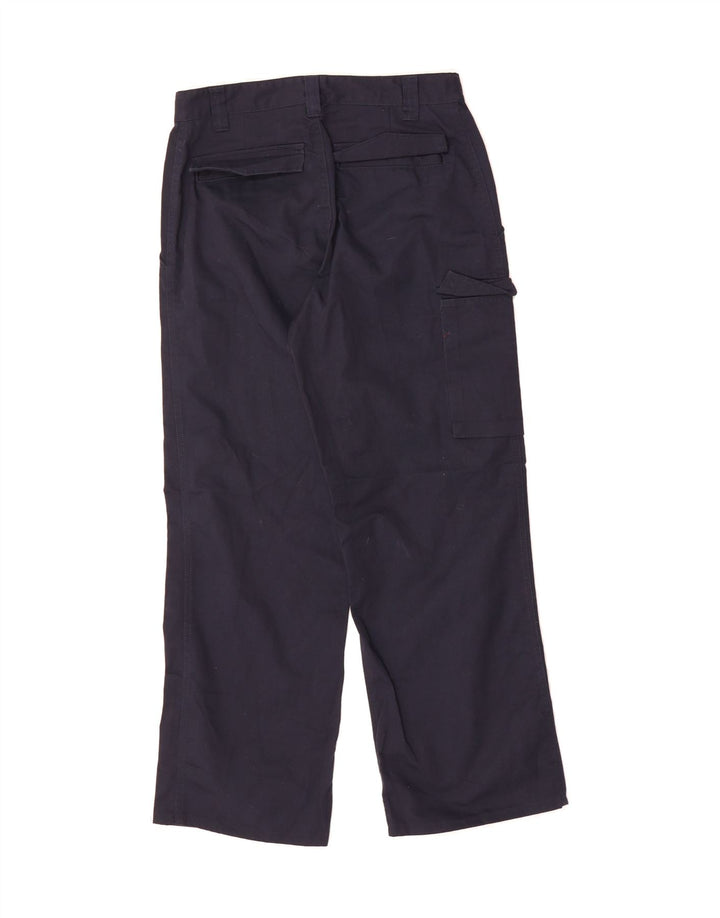 RUSSELL ATHLETIC Mens Straight Cargo Trousers  W30 L32 Navy Blue Polyester Vintage Russell Athletic and Second-Hand Russell Athletic from Messina Hembry 