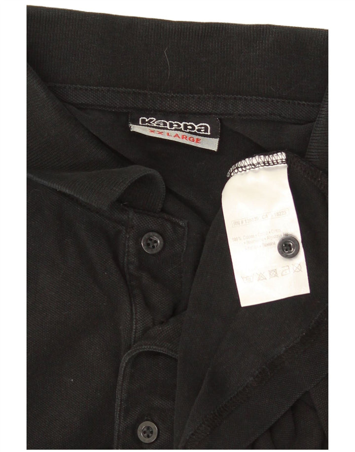 Męska koszulka polo KAPPA 2XL, czarna, bawełniana