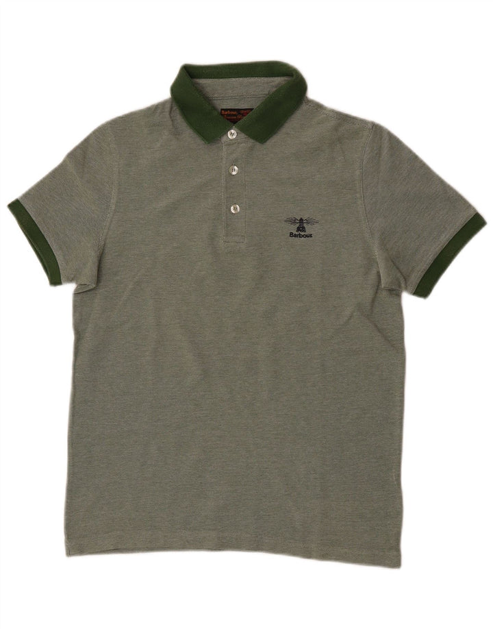 Męska koszulka polo Barbour, mała, zielona, bawełniana