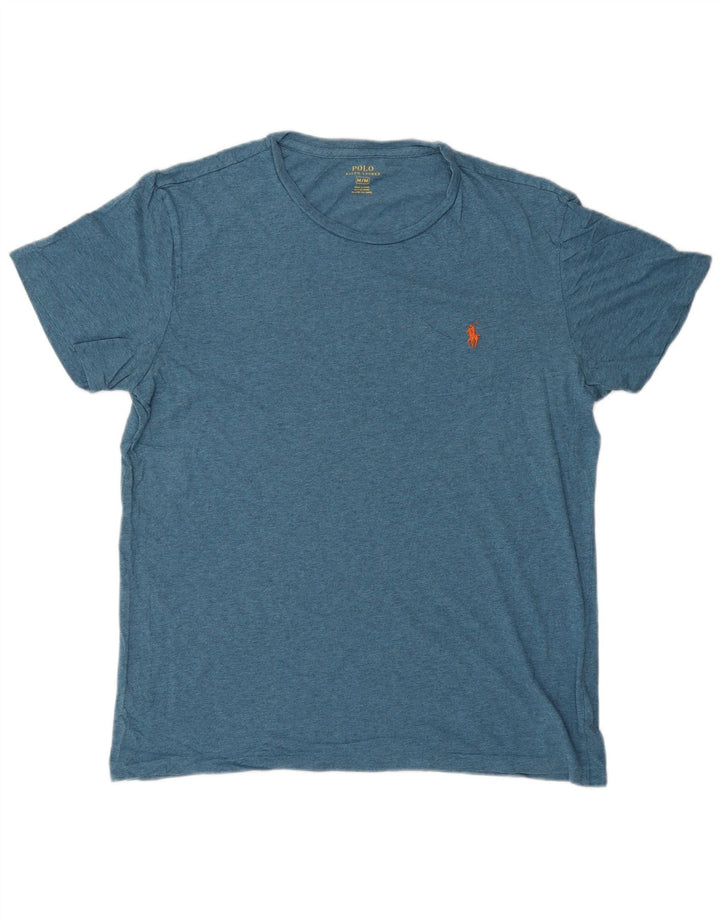 POLO RALPH LAUREN Męski T-shirt Top Średni Niebieski Bawełniany
