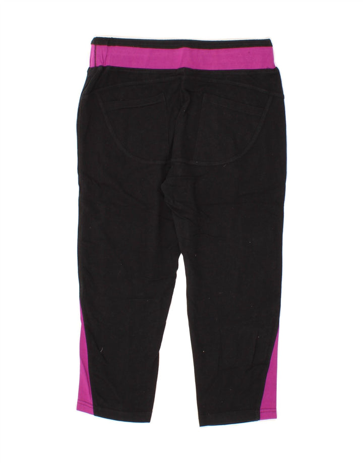 ARENA Womens Capri Tracksuit Trousers UK 12 Medium Black Colourblock Vintage Arena and Second-Hand Arena from Messina Hembry 