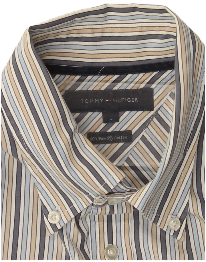 Koszula męska TOMMY HILFIGER, duża, bawełniana w kolorowe paski