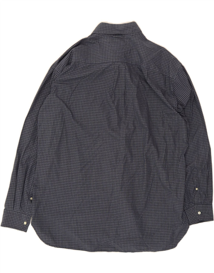 TOMMY HILFIGER Mens Shirt XL Navy Blue Check Cotton Vintage Tommy Hilfiger and Second-Hand Tommy Hilfiger from Messina Hembry 