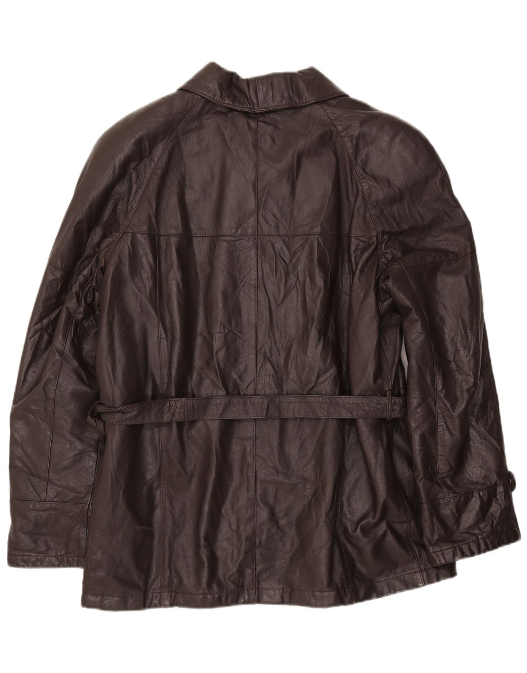 Męska kurtka skórzana VINTAGE IT 54 2XL Brązowa skóra