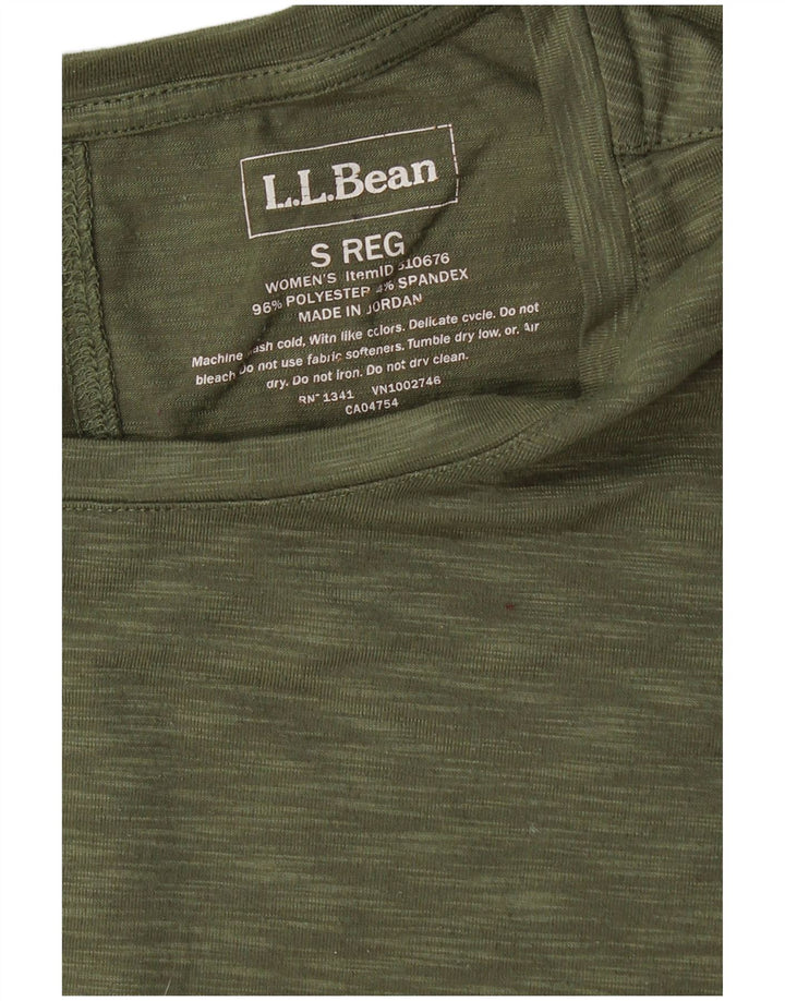 T-shirt damski L.L.BEAN Top UK 10, mały, khaki, nakrapiany poliester