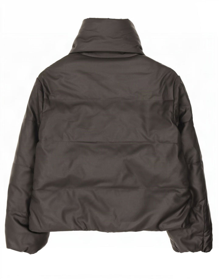 Ocieplana kurtka damska Zara, oversize, UK 6 XS, czarna, poliester