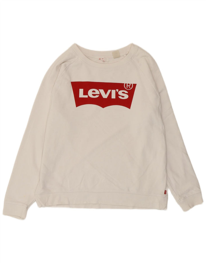 Damska bluza Levi's Graphic Jumper UK 14 Średnia biel