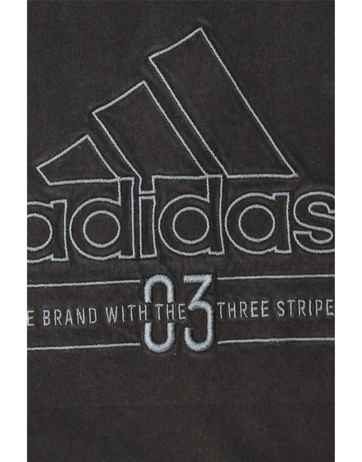 Męski T-shirt z grafiką ADIDAS, duży, czarny