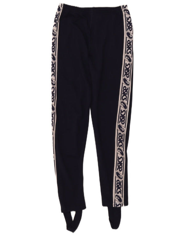 Damskie legginsy Asics Graphic Stirrup UK 14, duże, granatowe, z blokami kolorów