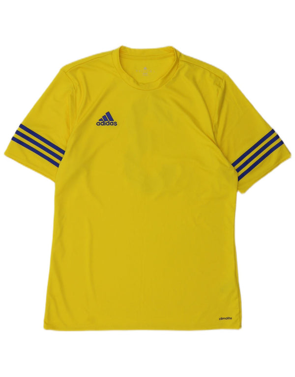 Męska koszulka Adidas Climalite Graphic Top, średni żółty poliester
