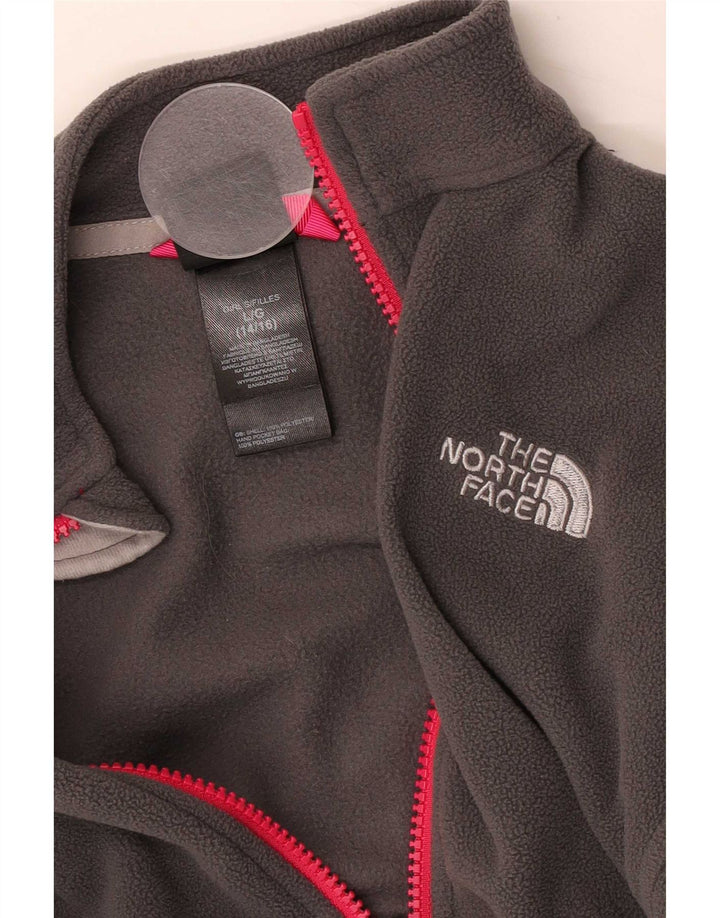 Kurtka polarowa The North Face dziewczęca na 12-13 lat, duża, szara, poliestrowa