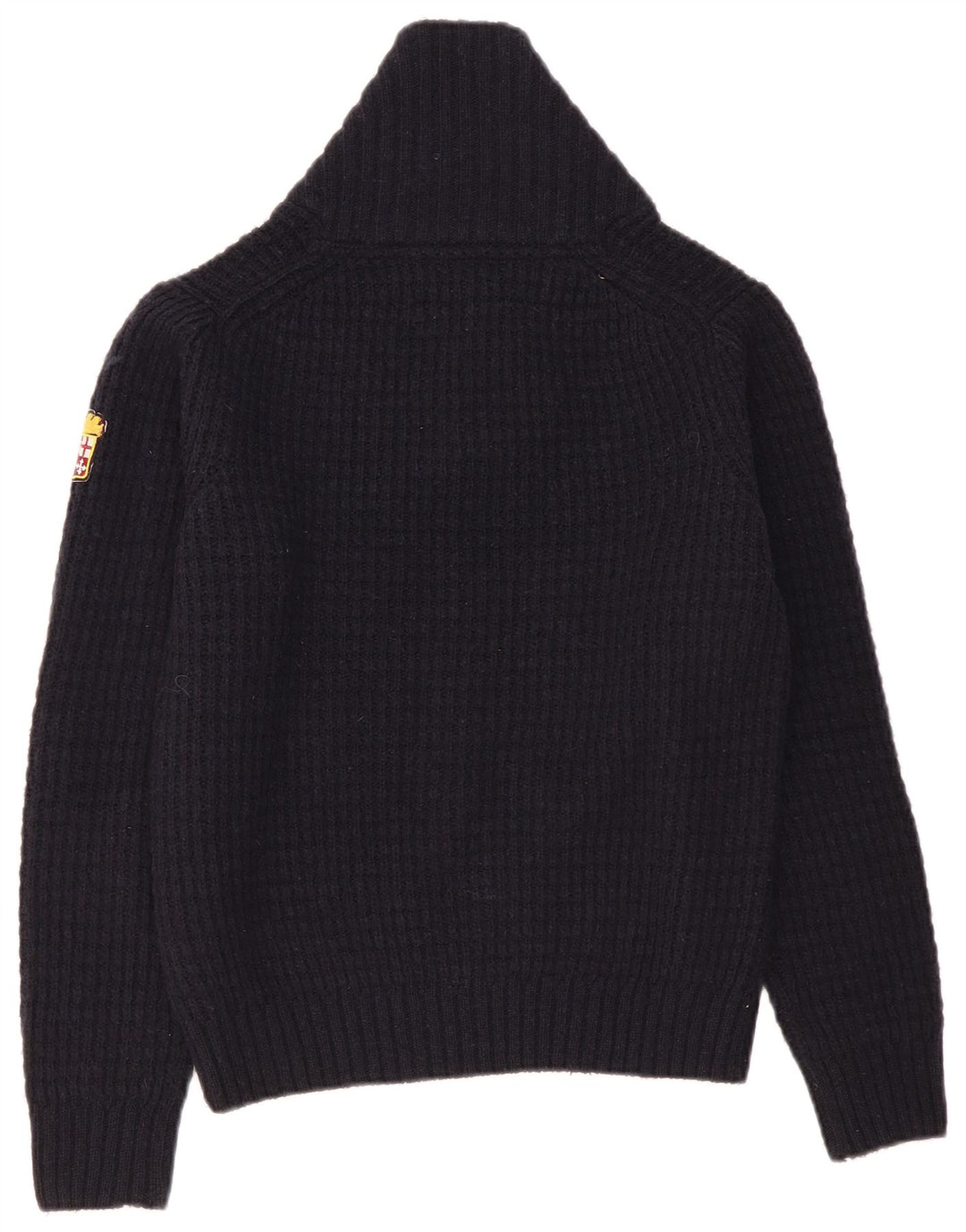 Sweter damski MARINA MILITARE z szalowym dekoltem UK 10, mały, granatowy