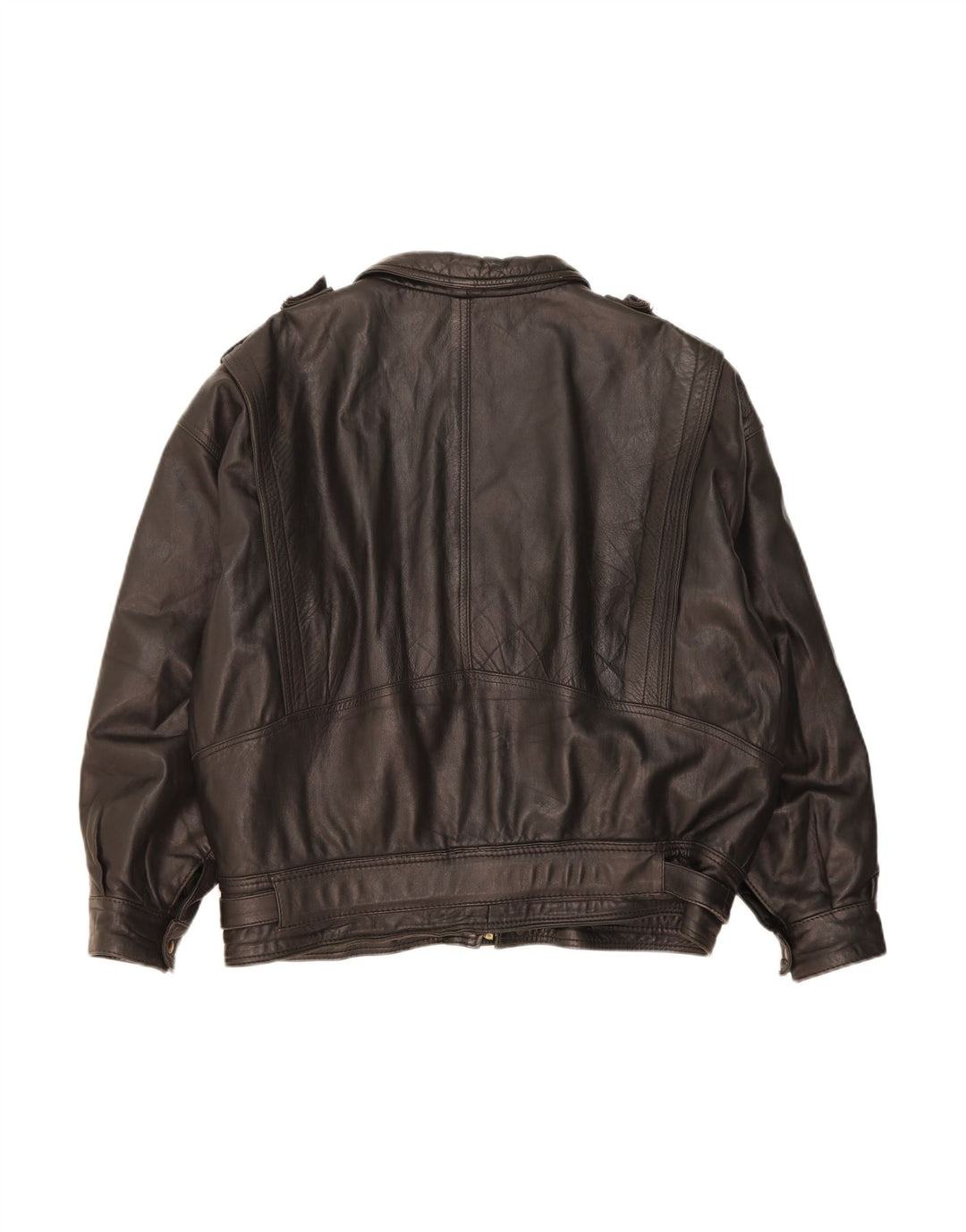 Męska kurtka skórzana VINTAGE UK 44 2XL Czarna skóra