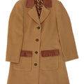 Płaszcz damski w stylu vintage UK 8 Small Beige Colourblock