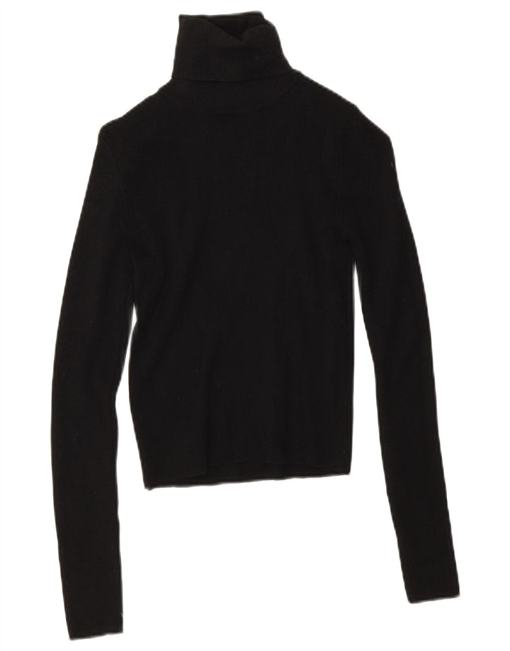 Damski sweter z golfem Zara UK 10 Small, czarna wiskoza