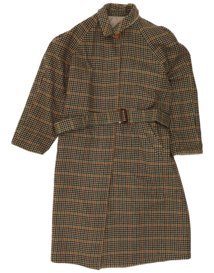 Dwustronny płaszcz damski w stylu vintage EU 46 XL Beżowa wełna