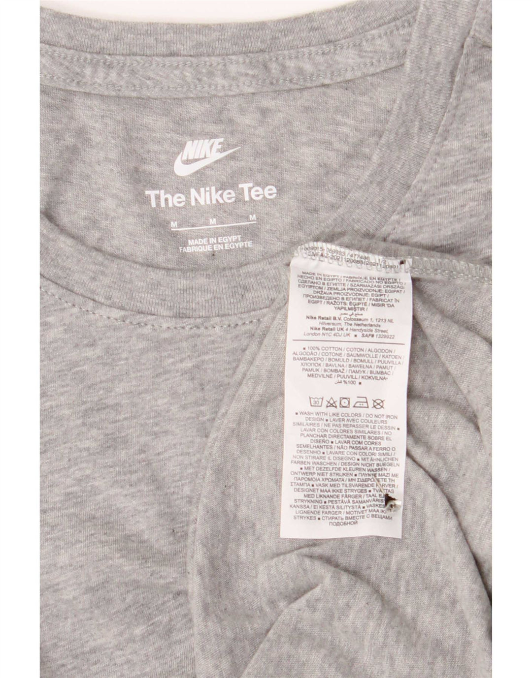 T-shirt męski Nike, średnioszary, bawełniany