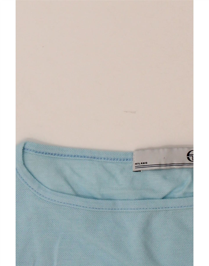 SERGIO TACCHINI Womens Vest Top UK 12 Medium Blue Vintage Sergio Tacchini and Second-Hand Sergio Tacchini from Messina Hembry 