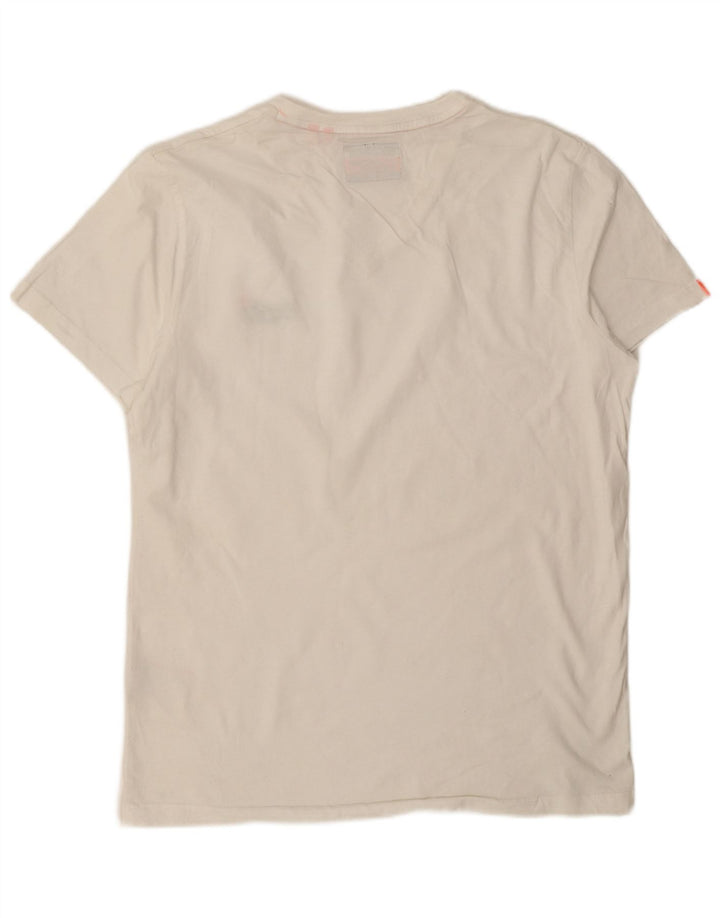 Męski T-shirt Superdry XL, biała bawełna