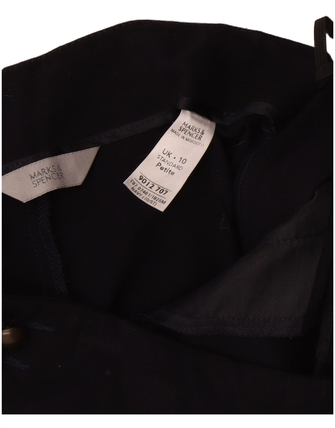 Marks & Spencer Damskie Bermudy UK 10 Małe W30 Granatowe Poliester