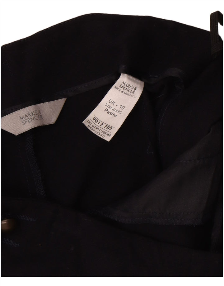 Marks & Spencer Damskie Bermudy UK 10 Małe W30 Granatowe Poliester