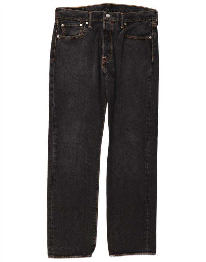 Męskie dżinsy Levi's 501 Straight 34 L34 Szara bawełna