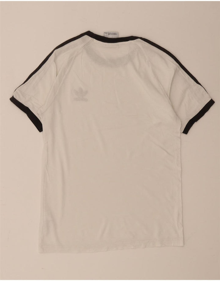 Adidas Męska Koszulka Top Mała Biała Bawełna