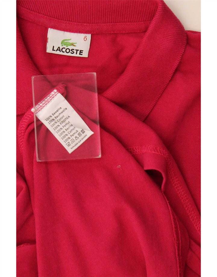 Męska koszulka polo Lacoste, rozmiar 6, XL, różowa, bawełniana