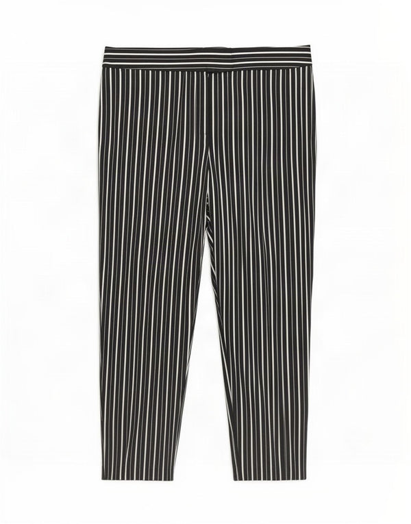 Marks & Spencer Damskie krótkie spodnie UK 14 Large W34 L24 Czarne paski
