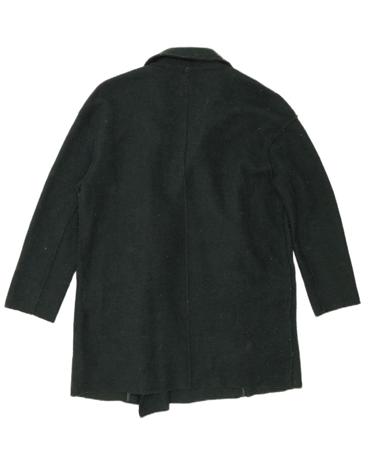 Damski płaszcz oversize z podwójnymi piersiami Zara UK 10, mały, zielony, poliester