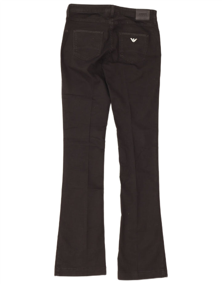 Damskie jeansy rozkloszowane Armani W29 L35 Czarne bawełniane