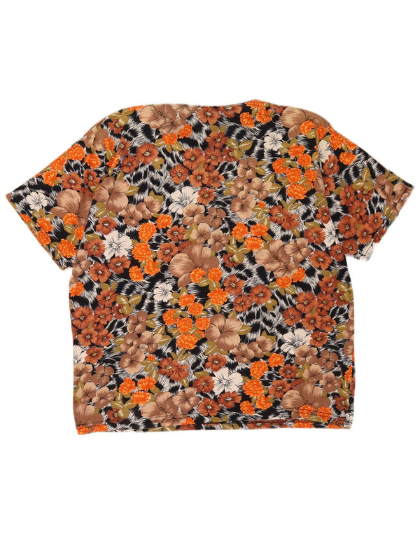 Vintage Womens Blouse Top UK 14 Medium Multicoloured Floral