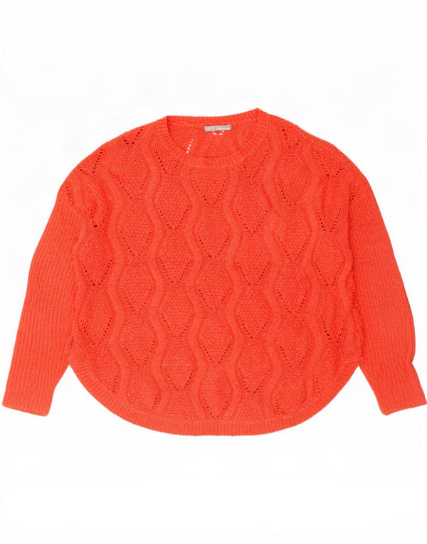 Sweter damski Marks & Spencer z okrągłym dekoltem, UK 14, średni pomarańczowy