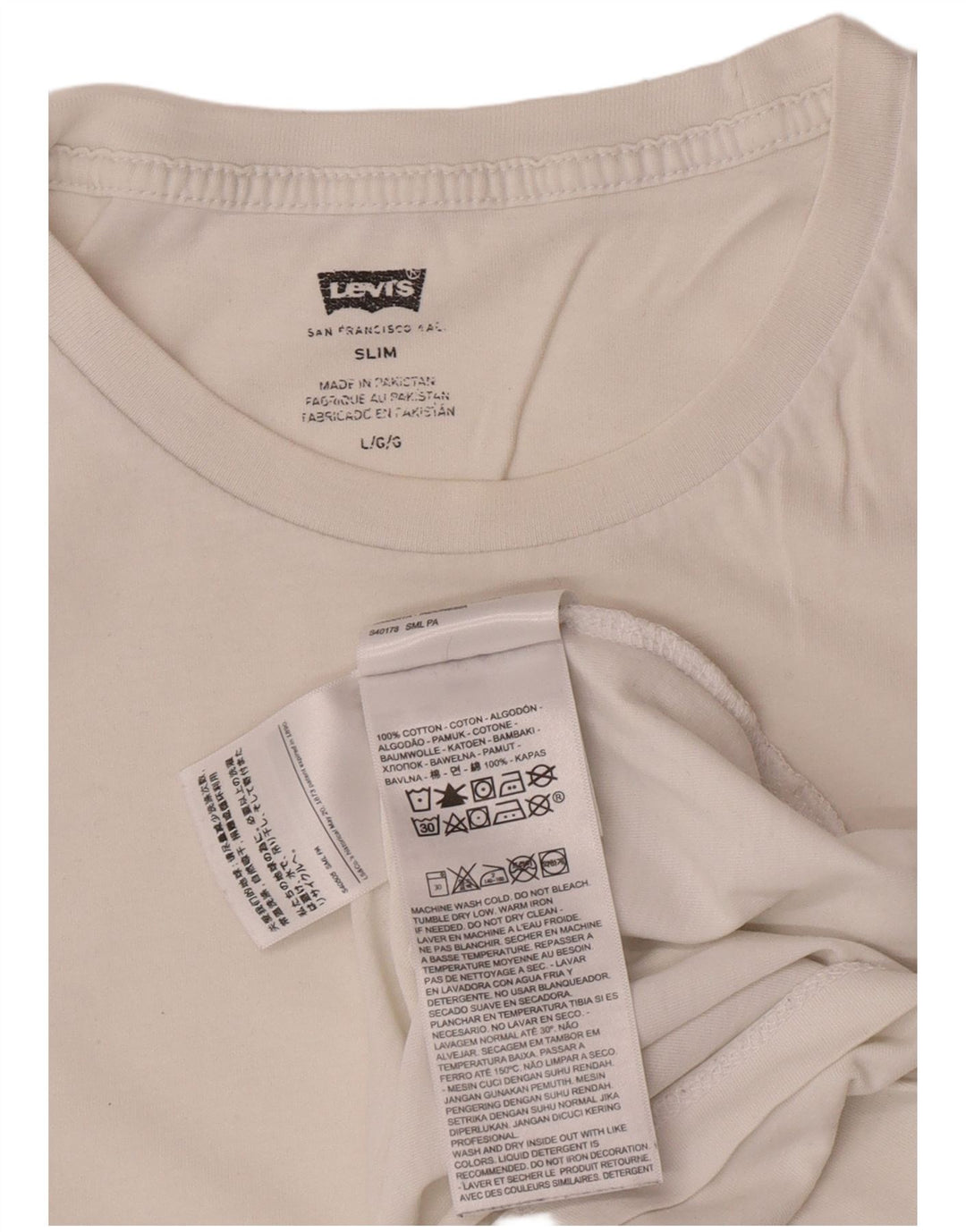 Męski T-shirt Levi's Top, duży, biały, bawełniany