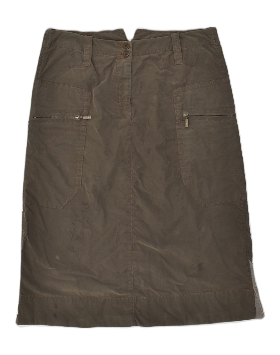 MURPHY & NYE Womens Straight Skirt W32 Large  Grey Cotton | Vintage Murphy & Nye | Thrift | Second-Hand Murphy & Nye | Used Clothing | Messina Hembry 