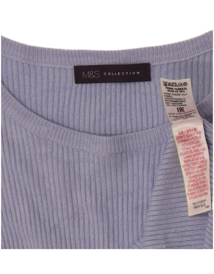 T-shirt damski Marks & Spencer Top UK 24 4XL Niebieska wiskoza