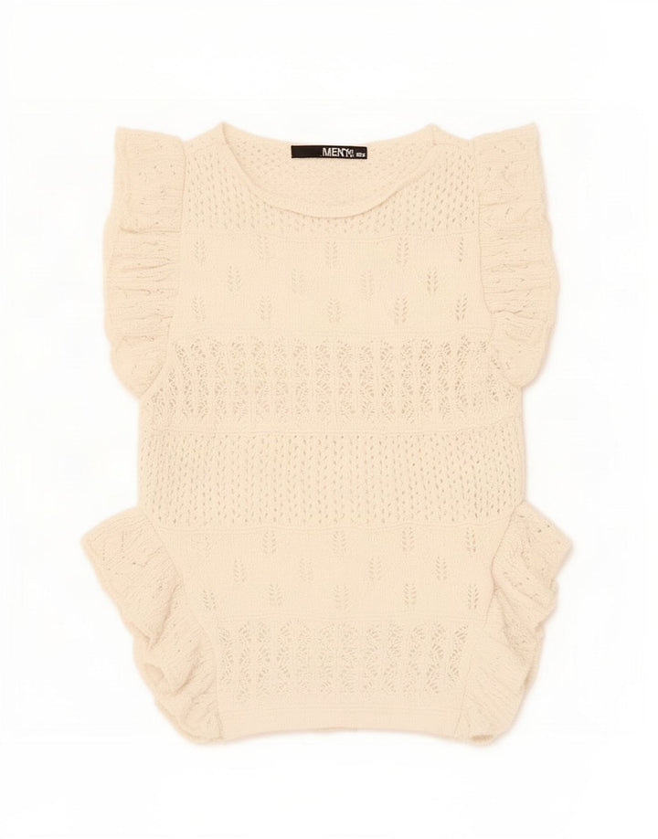 Damski podkoszulek Zara Crop Vest UK 8 Small Beżowy poliester