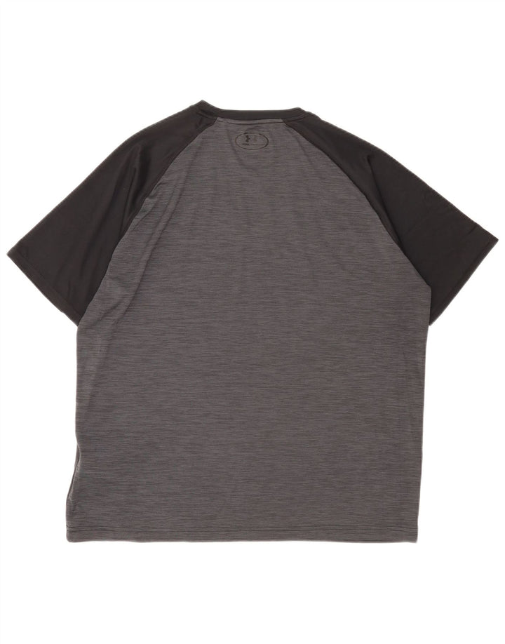 Męski t-shirt Under Armour Heat Gear, duży, szary, poliestrowy blok kolorów