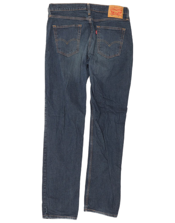 Levi's Mens 514 Straight Jeans W34 L34 Navy Blue Cotton