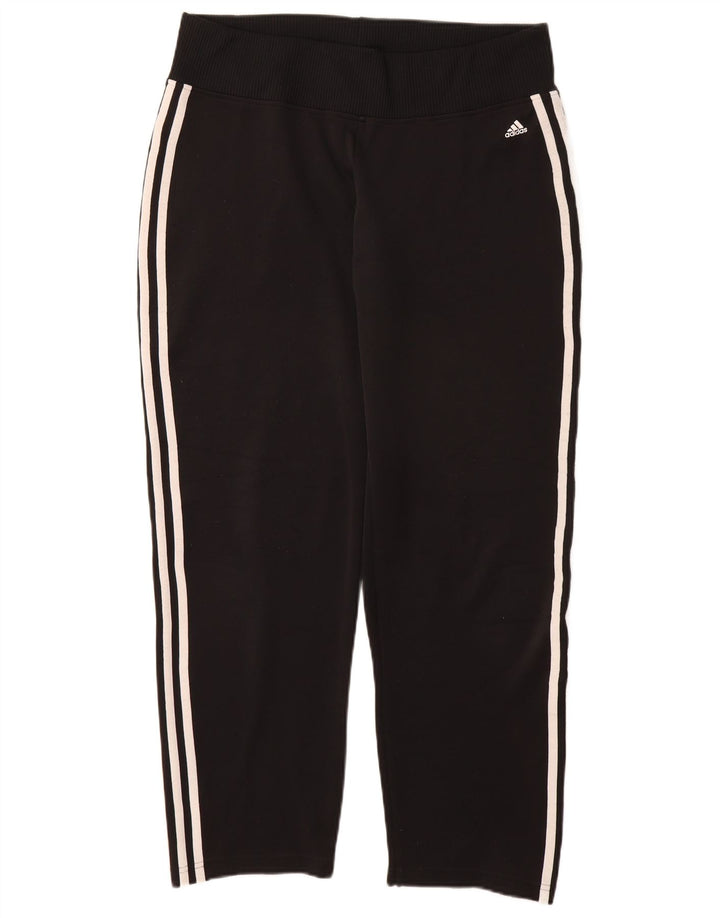 Damskie spodnie dresowe ADIDAS UK 16, duże, czarne, poliestrowe