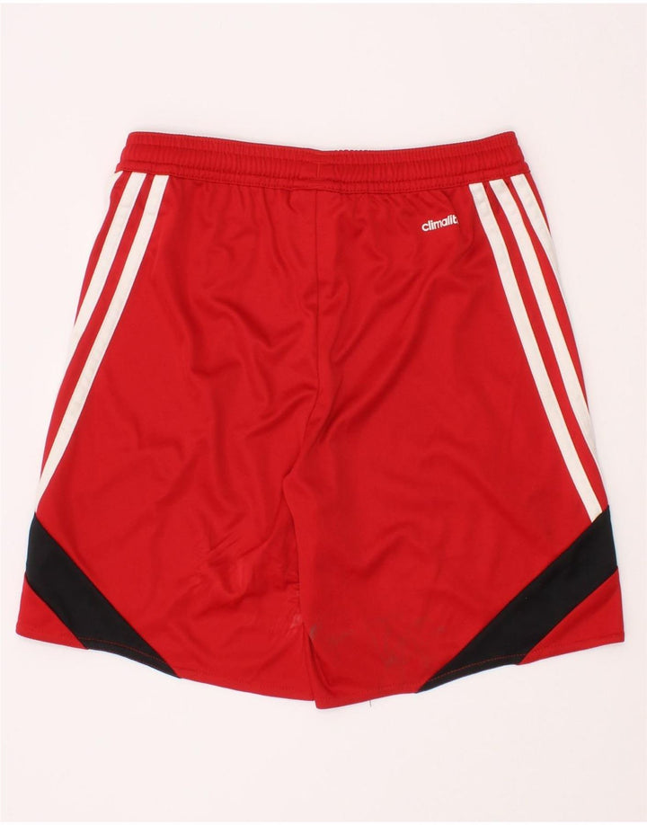 Chłopięce spodenki sportowe Adidas Climalite 9-10 lat, średni czerwony kolor