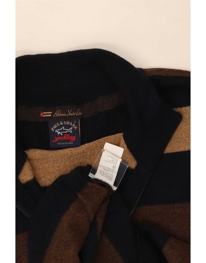 Męski sweter Paul & Shark Yachting z zamkiem błyskawicznym, duży, wielokolorowy