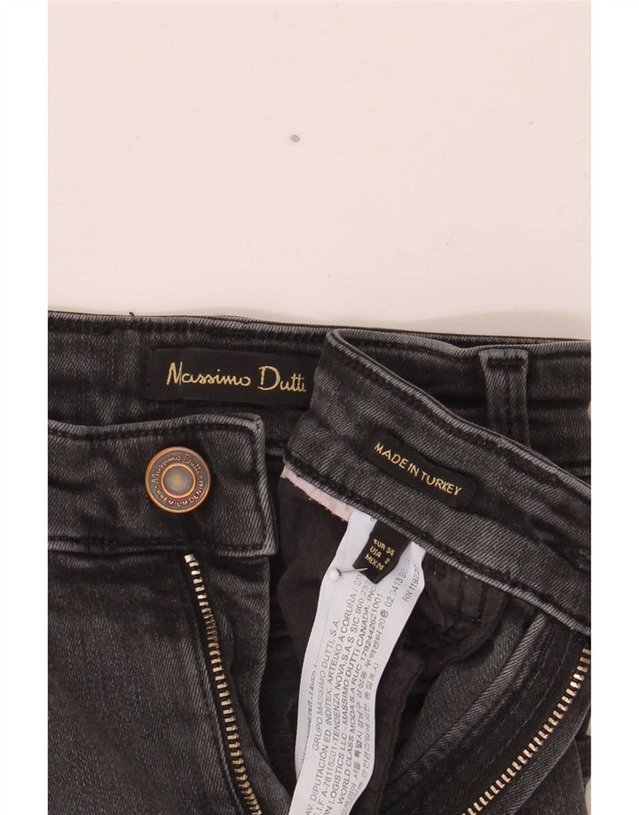 Damskie jeansy rozkloszowane Massimo Dutti EU 34 2XS W24 L24 Szara bawełna