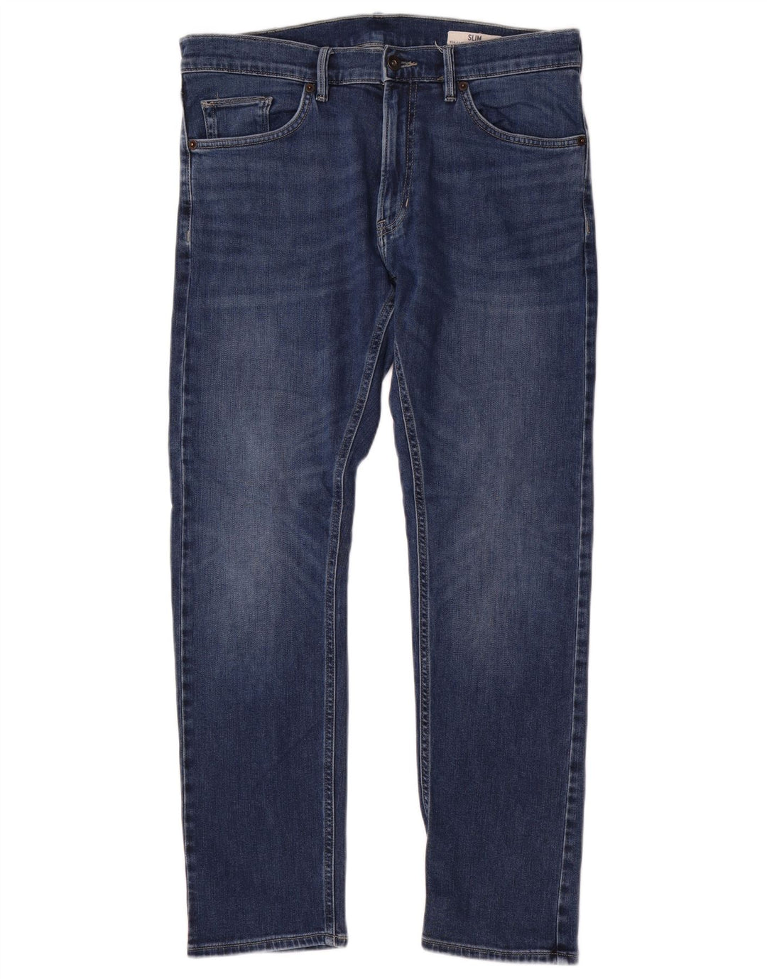 Marks & Spencer Męskie jeansy slim W34 L31 Niebieskie bawełniane