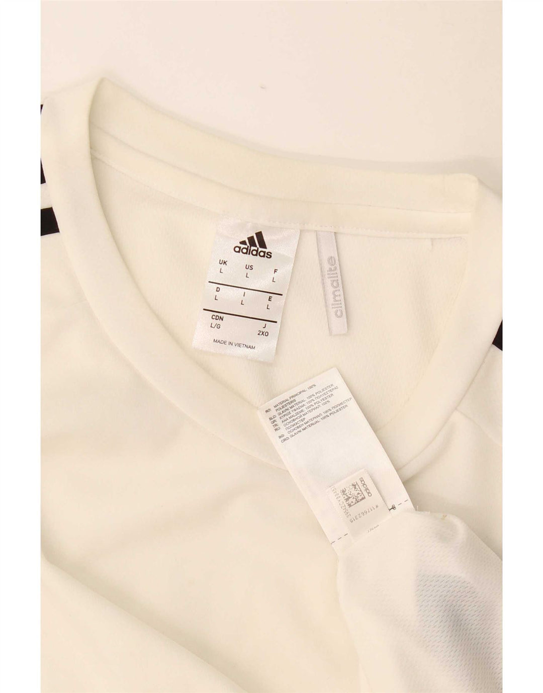 Adidas Męska koszulka Climalite Top, duża, biała, z poliestru