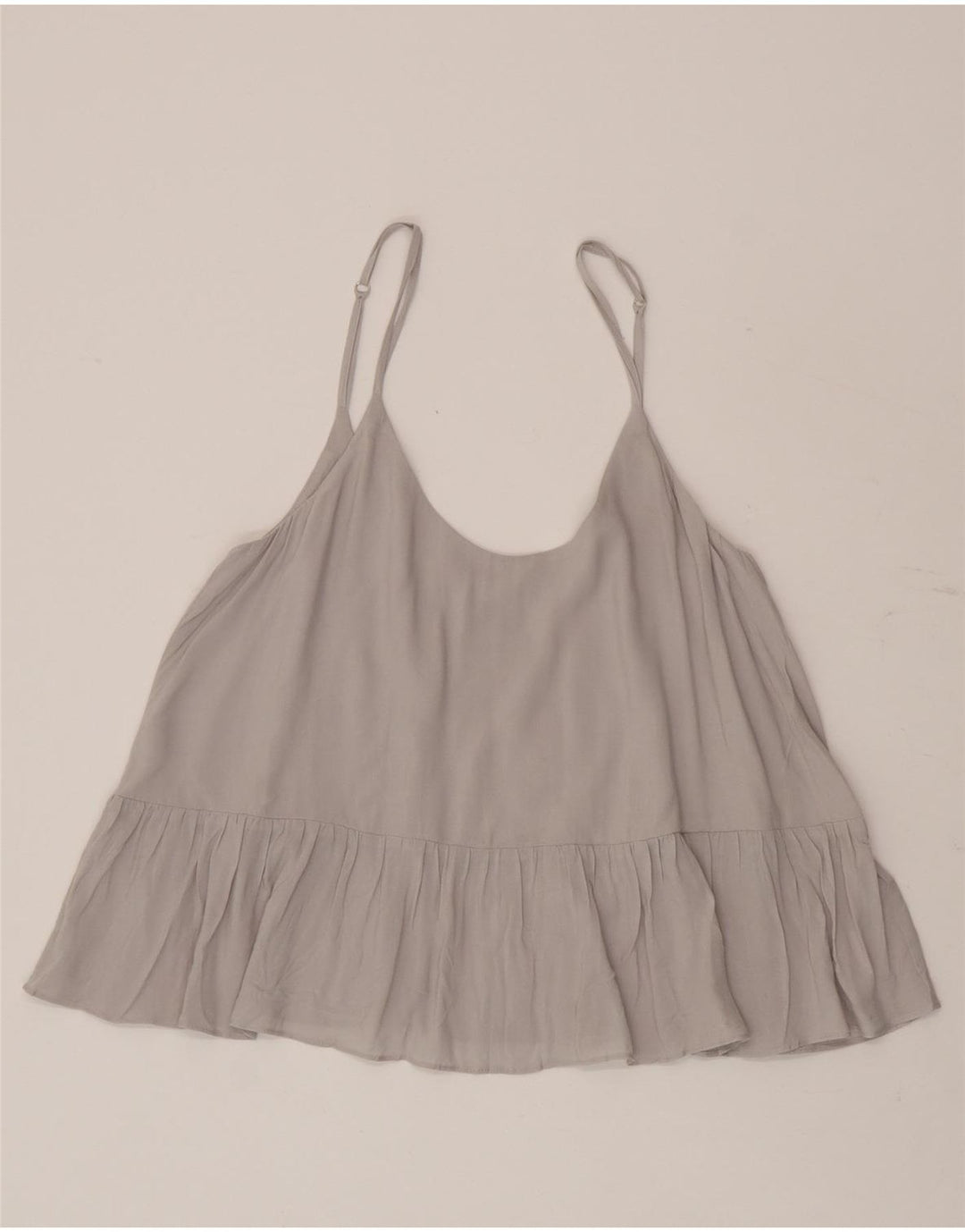Topshop damski top na ramiączkach UK 10 Small, szara wiskoza